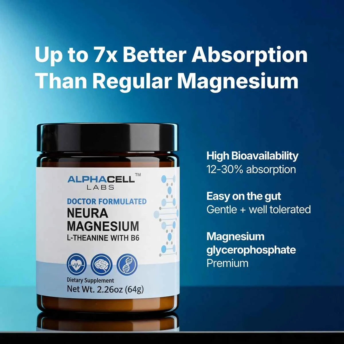 Neura Magnesium (Focus & Calm) - 2.26 oz. (64 g) 64 Servings